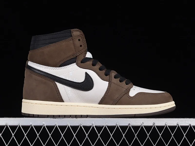 All Categories Air Jordan Jordan Series Basketball Shoes Air Jordan 1 High OG Version Travis Scott x Air Jordan 1 High OG AJ1 Reverse Hook Limited Edition CD4487-100